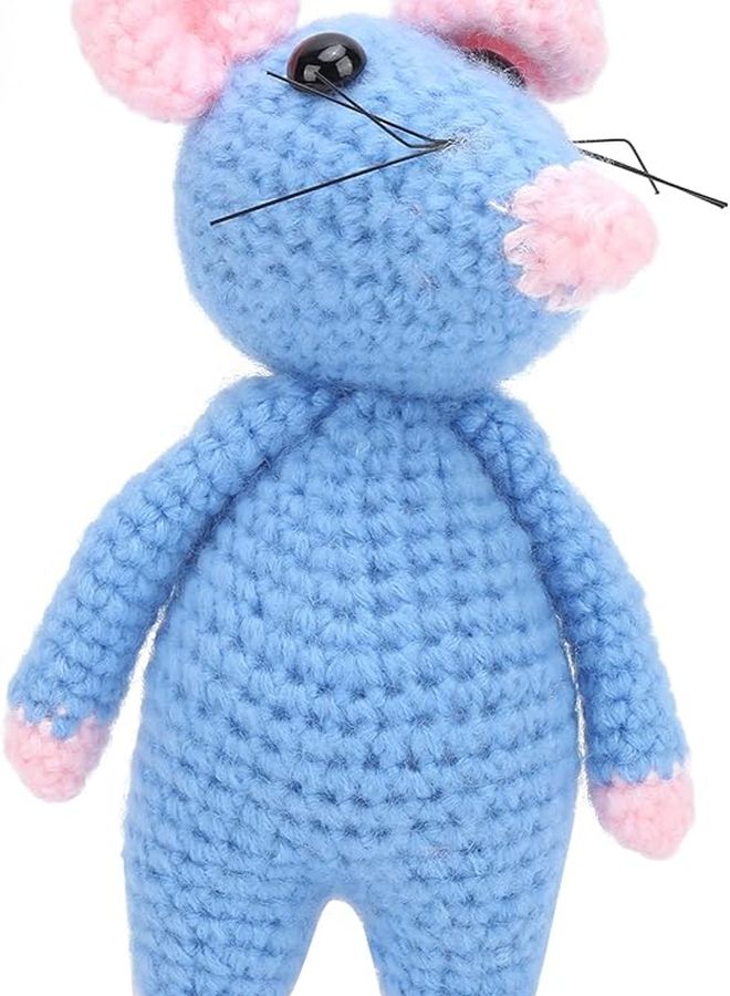 Newborn Baby Photography Props Crochet Costume Knitted Hat Doll Outfit Blue - Image 4